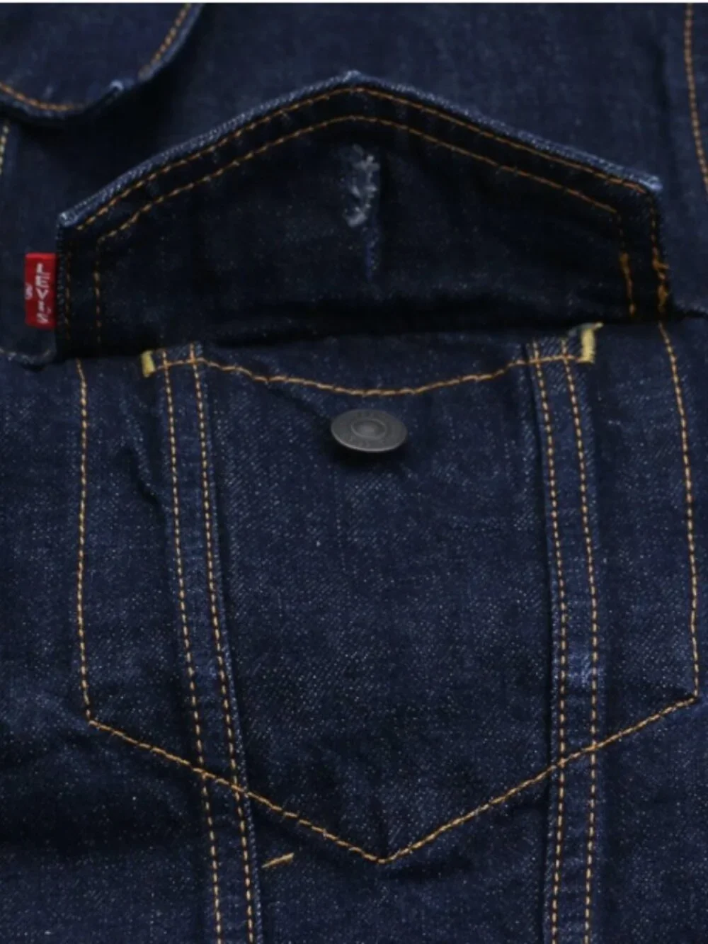 Levi's Premium Men's Trucker Denim Jacket Relaxed Dark Wash 100% Cotton Size XL